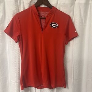 Nike DriFit Women's UGA Georgia Bulldogs Size Small Red Dri-Fit Football SEC EUC